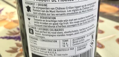 Chatrau crillon front packaging