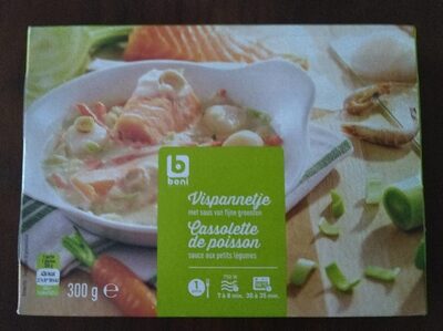 Cassolette de poisson sauce aux petits légumes