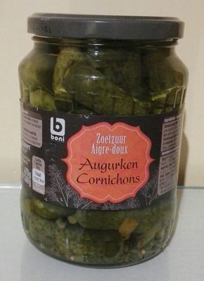 Cornichons aigre-doux front packaging