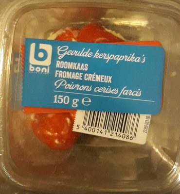 Poivrons cerise farcis fromage crémeux front packaging