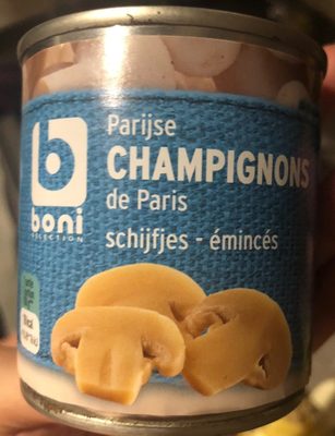 Champignons de Paris front packaging