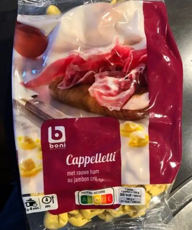 Cappelletti au jambon front packaging