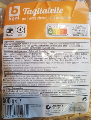 Tagliatelles aux oeufs frais