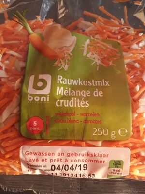 Mélange de crudités front packaging