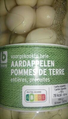 Pommes de terre entières, précuites