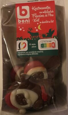 Figurines de Père Noël en chocolat au lait