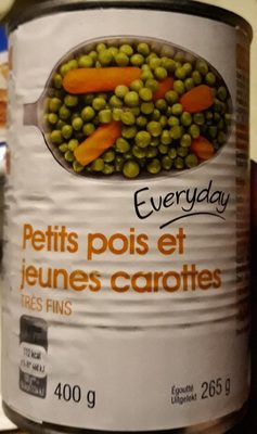 Petits pois et jeunes carottes
