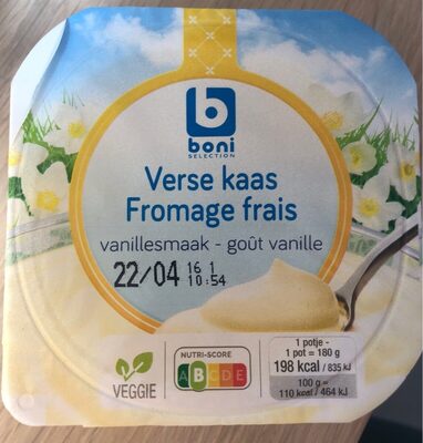 Fromage frais goût vanille front packaging