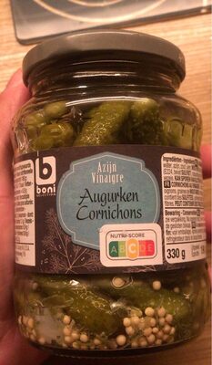 Cornichon au vinaigre front packaging