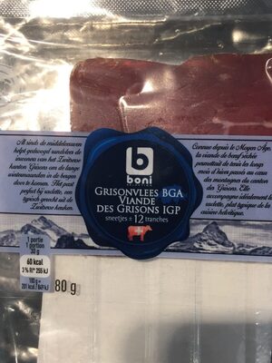 Viande des grisons front packaging