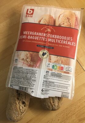 Demi-baguettes multicéréales front packaging