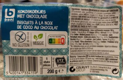 Biscuits à la noix de coco au chocolat