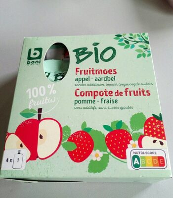 Compote de fruits front packaging