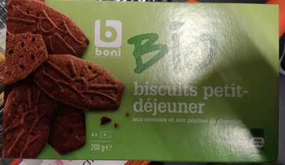 Bio biscuits petit déjeuner front packaging
