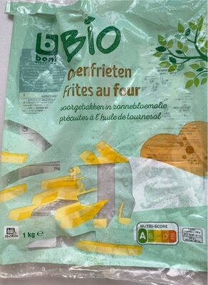 Frites au four front packaging