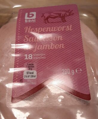 Saucisson de jambon front packaging