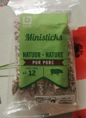 Ministicks nature pur porc front packaging