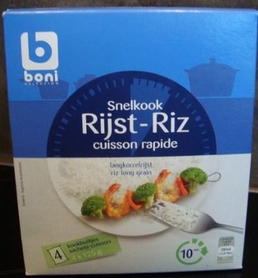 Riz cuisson rapide front packaging