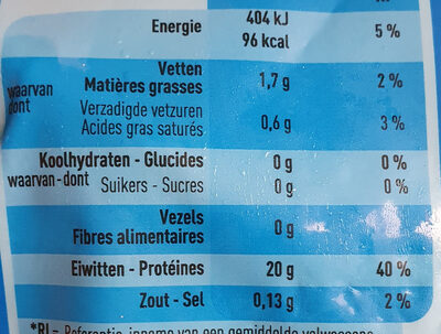 Filets de tilapia boni nutrition facts table