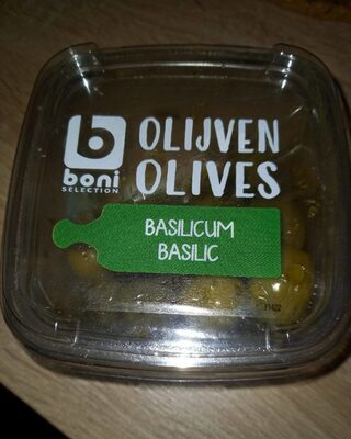 Olives Basilic front packaging