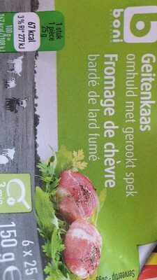 Fromage de chèvre bardé de lard fumé