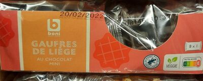Gaufre de Liège mini chocolat 8x42g front packaging