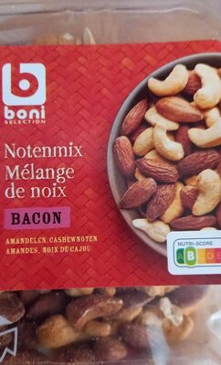 Mélange de noix bacon front packaging