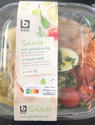 Salade met gebakken kip