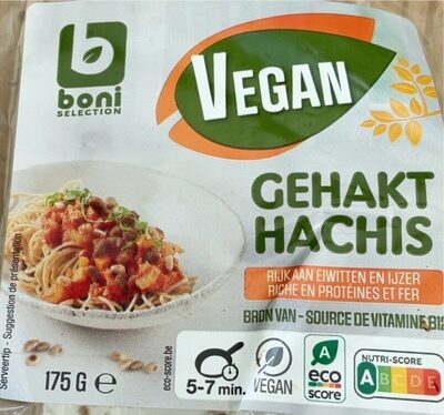 Hachis vegan front packaging