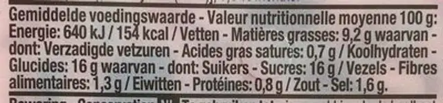 Salade bettrave rouge et pomme nutrition facts table