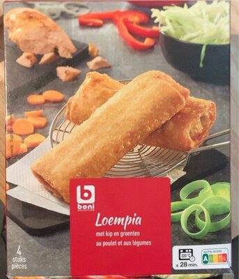 Loempia met kip en groenten front packaging