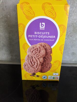 Biscuits petit-dejeuner aux Petites de chocolat - Boni