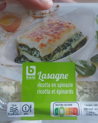 Lasagne ricotta en spinazie