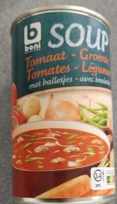 Soupe tomates-légumes avec boulettes