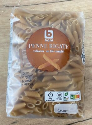 Penne Rigate au blé complet