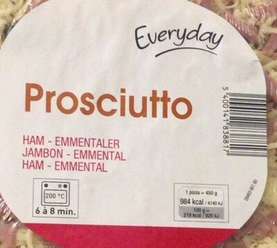 Pizza Prosciutto front packaging