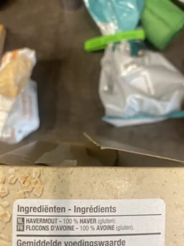 Havermout express ingredients label