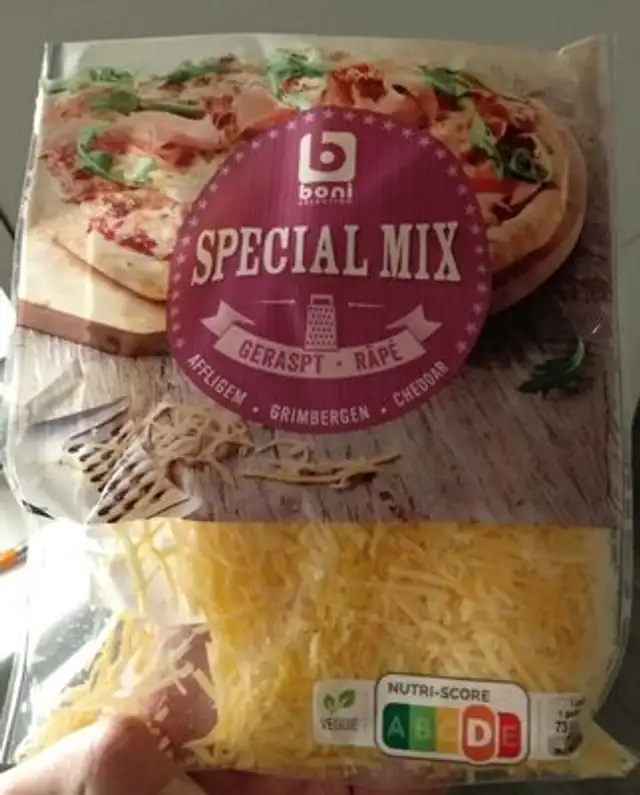 Fromage râpé Spécial Mix front packaging
