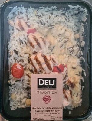 Brochette de volaille à l'indienne