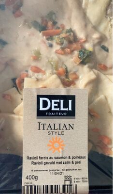 Ravioli farcis au saumon & poireaux