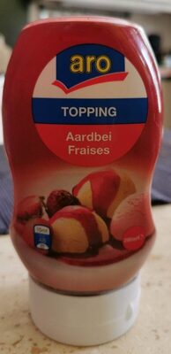 Topping au fraises front packaging