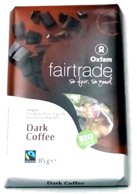 Oxfam Dark Chocolate with Coffee