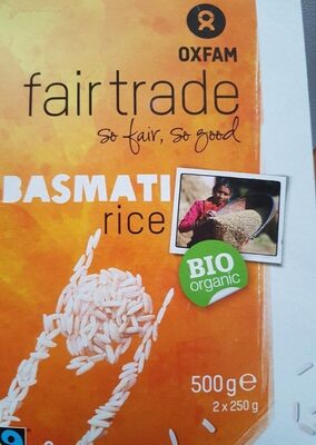 Riz basmati fairtrade front packaging