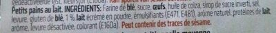 Petits pains briochés ingredients label