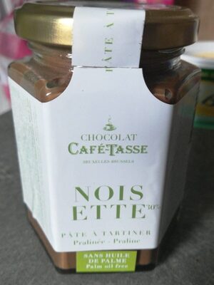 Pâte à tartiner noisette praliné front packaging