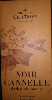 Chocolat noir cannelle front packaging