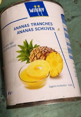 Ananas en tranches au sirop léger front packaging