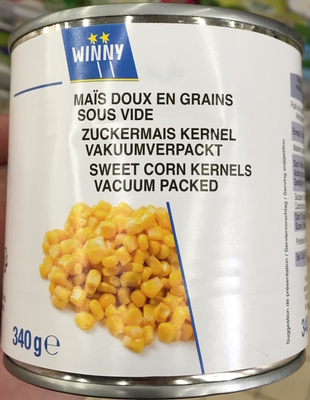 Maïs doux en grains sous vide