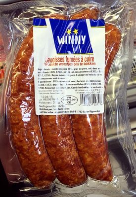 Saucisses fumées à cuire front packaging