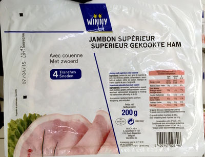 Jambon supérieur avec couenne